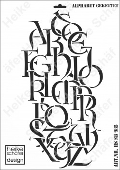 Schablone-Stencil A3 439-0985 Alphabet Gekettet